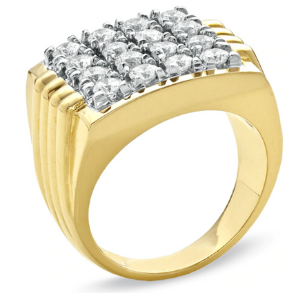 Men's 2 CT. T.W. Diamond Fashion Ring in 14K Yellow Gold BRAND NEW