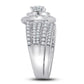 CERTIFIED 2.0 Carat Diamond Cushion Halo Engagement Wedding Ring Set White Gold