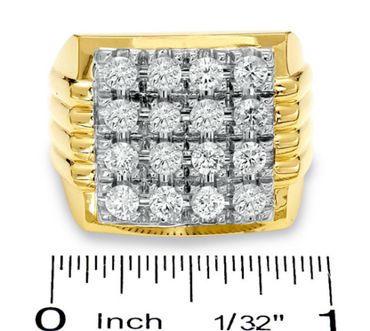 Men's 2 CT. T.W. Diamond Fashion Ring in 14K Yellow Gold BRAND NEW