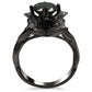 2 1/3ct TDW Black Diamond Lotus Engagement Ring in 14k Black Gold