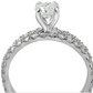 Certified 1 1/4 ct TDW Diamond Engagement Ring Wedding Set French Pave 10k Gold