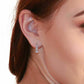 1/2ct 3 Stone Genuine Diamond Earrings 14K White Gold