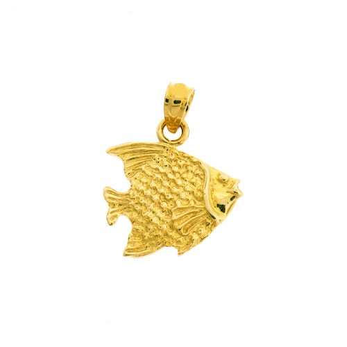 14K Gold Angel Fish Charm