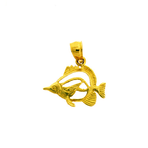 14K Gold Cut-Out Angelfish Charm
