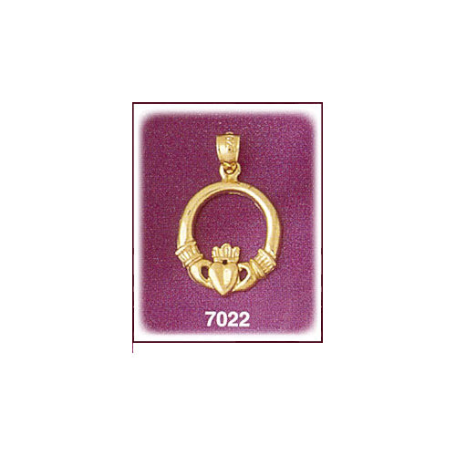 14K Gold Claddagh Charm