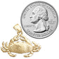 14K Gold Sealife Crab Pendant