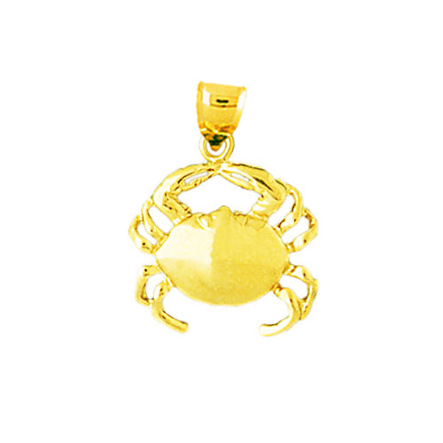 14K Gold Crab Charm