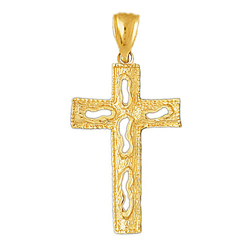 14K Gold Passion Cross Pendant