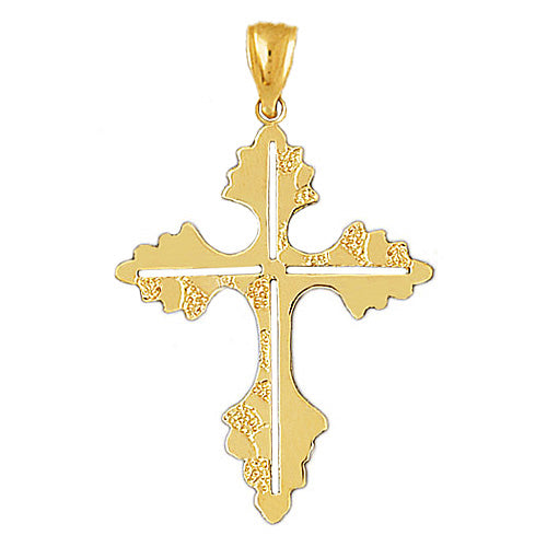 14K Gold 54MM Cross Pendant