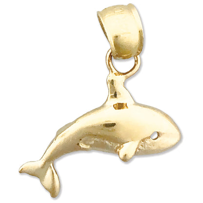 14K Gold Killer Whale Charm