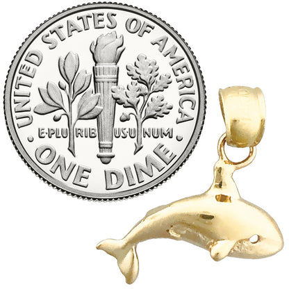 14K Gold Killer Whale Charm