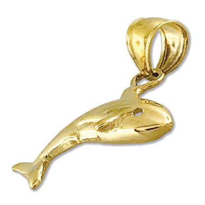 14K Gold Killer Whale Charm