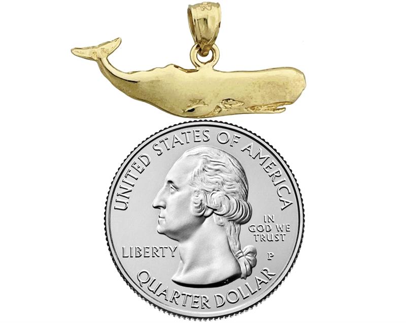 14K Gold Sperm Whale