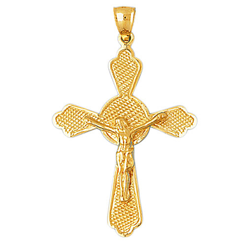 14K Gold Fancy Crucifix Pendant