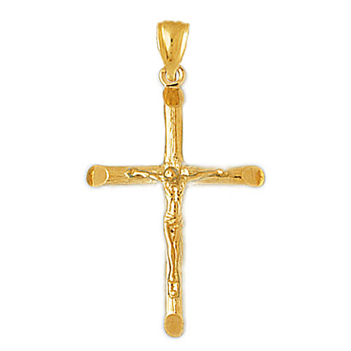 14K Gold 3-D Crucifix Pendant