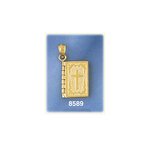 14K Gold 3D Lord&#39;s Prayer Holy Bible Charm