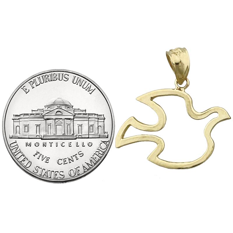 14K Gold Holy Spirit Dove Charm