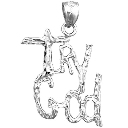 14K Gold 3D Try God Pendant