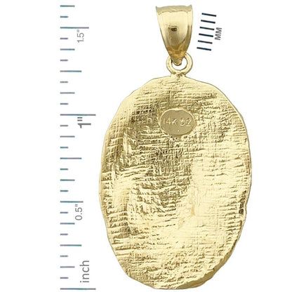 14K Gold Jesus Christ Face Medallion