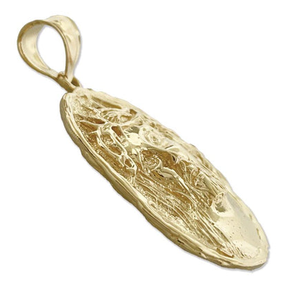 14K Gold Jesus Christ Face Medallion