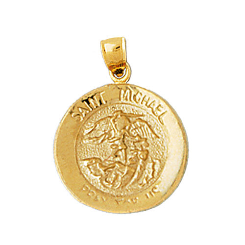 14K Gold Saint Michael Charm