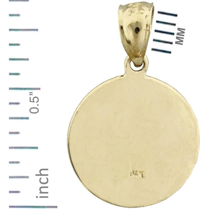 14K Gold Saint Michael Charm