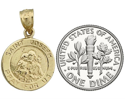14K Gold Saint Joseph Charm