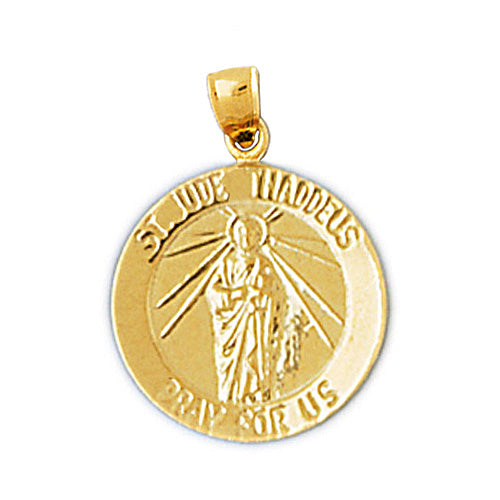 14K Gold Saint Jude Charm