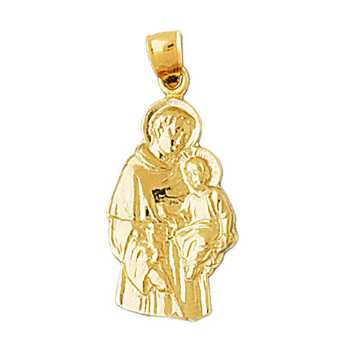 14K Gold Saint Joseph with Christ Pendant