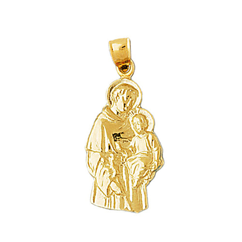 14K Gold Saint Joseph with Baby Jesus Charm