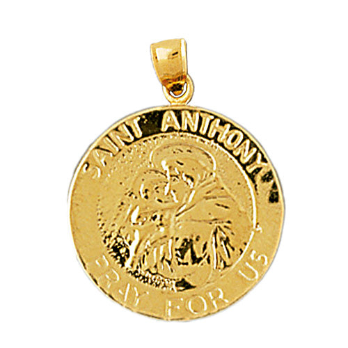 14K Gold Saint Anthony Pendant
