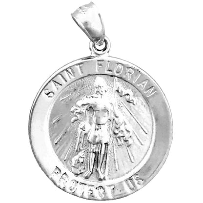 14K Gold Saint Florian Pendant