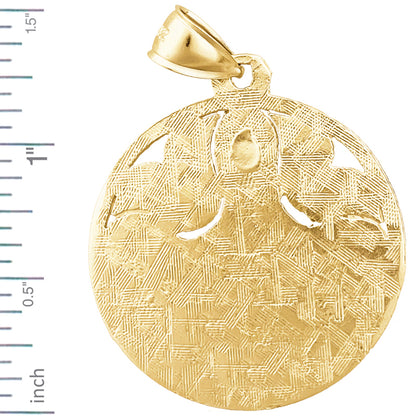 14K Gold Saint Lazarus Medallion