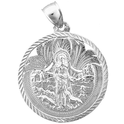14K Gold Saint Lazarus Medallion