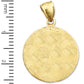 14K Gold 18MM Saint Christopher Medallion Protect Us Charm