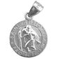 14K Gold 15MM Saint Christopher Medal Protect Us Charm