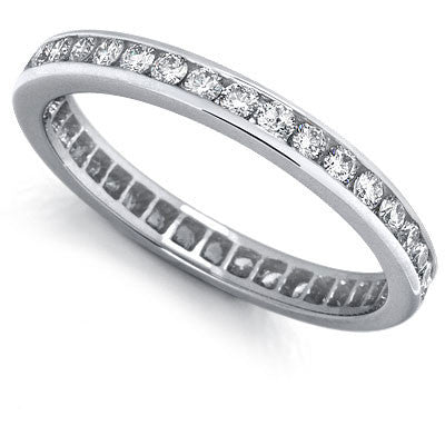 1/2 ct. tw. Channel Set Diamond Eternity Band Ring 14K White Gold