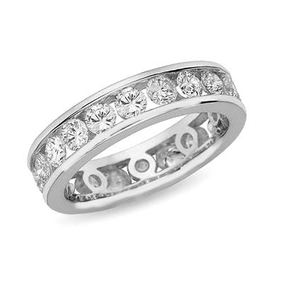 2 ct. tw. Channel Set Diamond Eternity Band Ring 14K White Gold