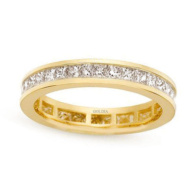 2 ct. tw. Channel Set Princess Diamond Eternity Band Ring 14K Yellow Gold