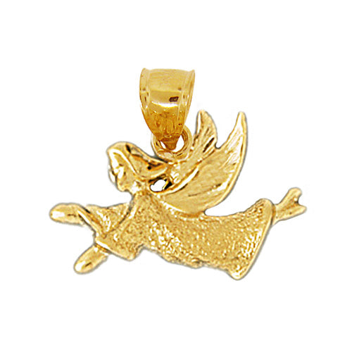 14K Gold Flying Angel Charm