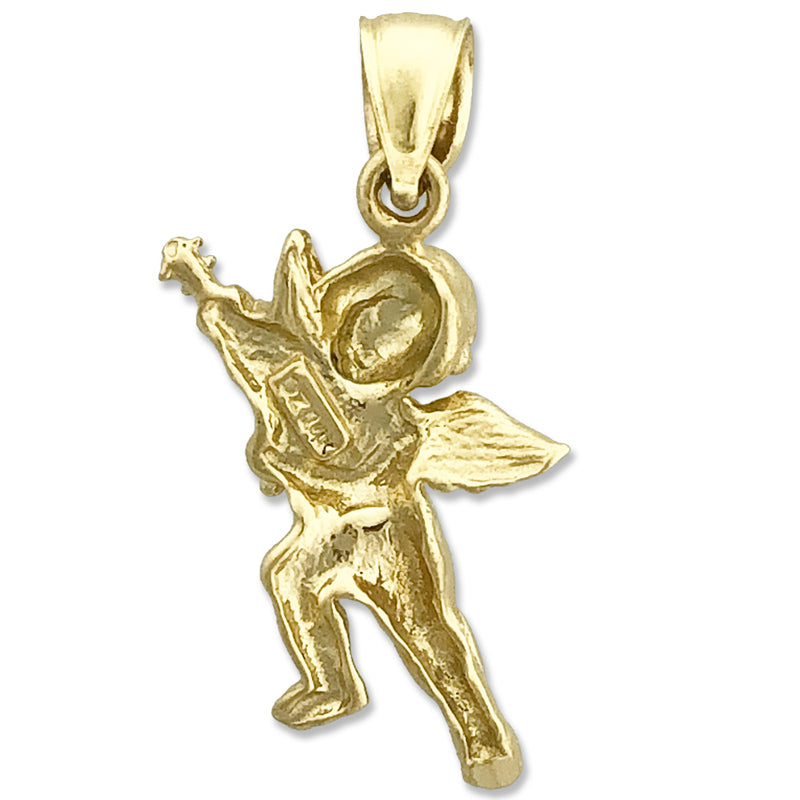 14K Gold Cherub Angel with Violin Charm