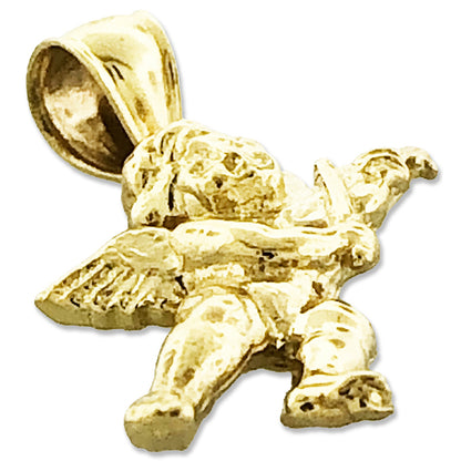 14K Gold Cherub Angel with Violin Charm