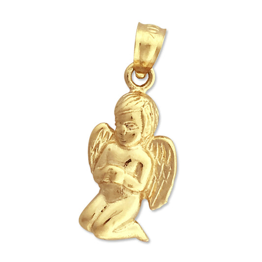 14K Gold Praying Angel Boy Charm
