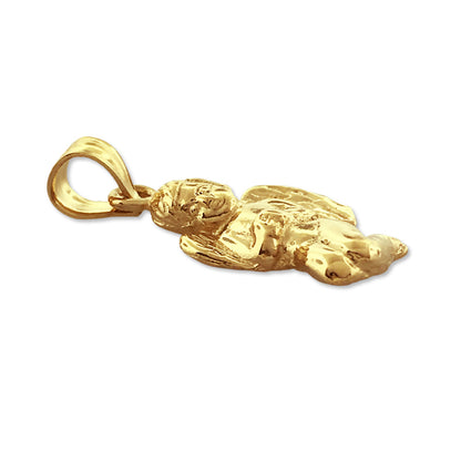 14K Gold Praying Angel Boy Charm