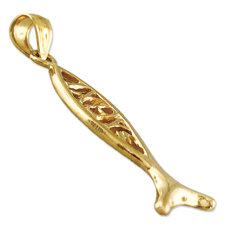 14K Gold Ichthys IXOYE Pendant