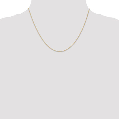 14K Yellow Gold Carded .5mm Curb with Spring Ring Clasp Chain Necklace