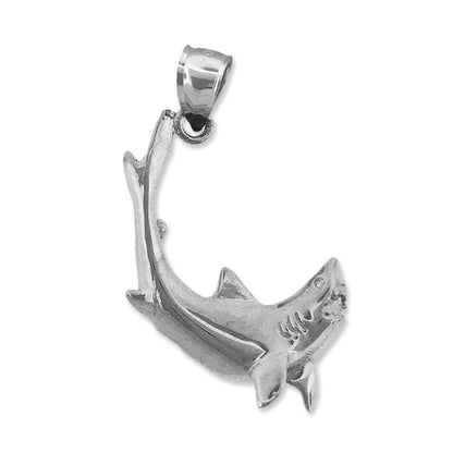 14K Gold Shark with Jaws Opened Pendant