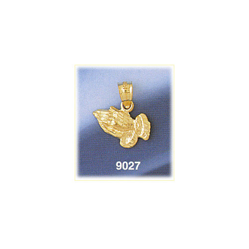 14K Gold Praying Hands Charm