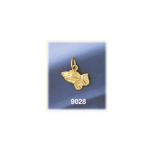 14K Gold 12MM Praying Hands Charm