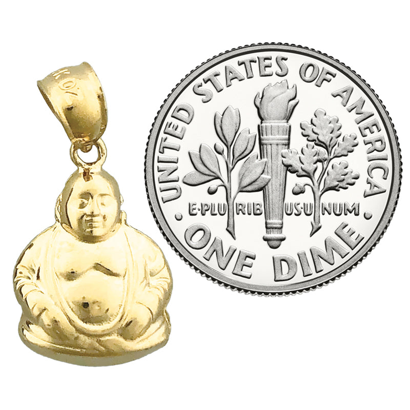 14K Gold Buddha Charm